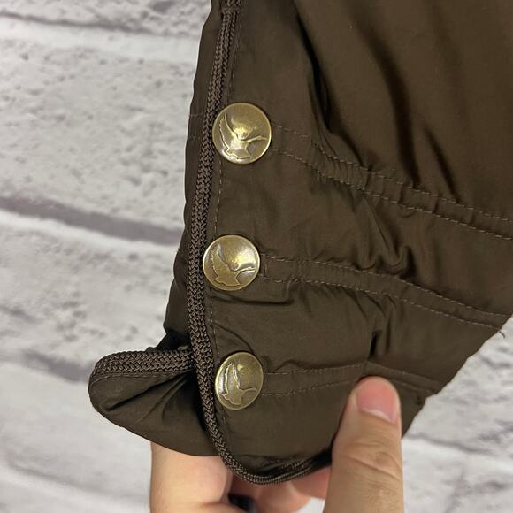 EDDIE BAUER DOWN Women's S Brown Quilted Puffer Zip Goose Down Outdoor Jacket - Picture 4 of 11